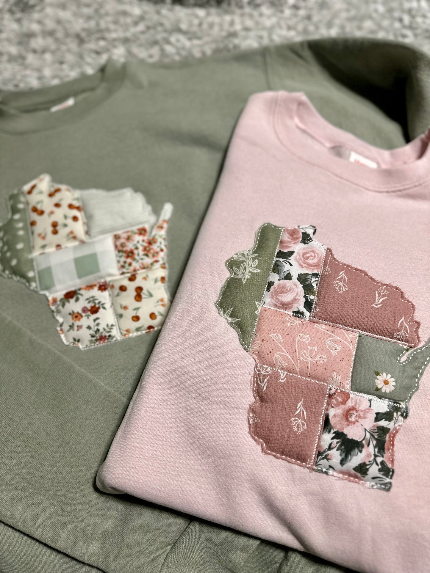 State of Comfort - Patchwork Embroidered Crewneck Sweatshirt