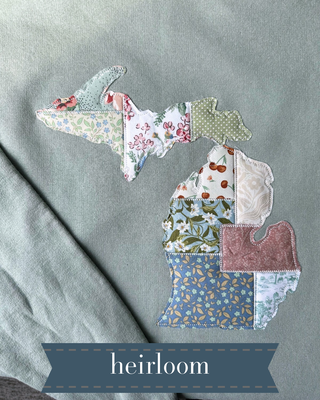State of Comfort - Patchwork Embroidered Crewneck Sweatshirt