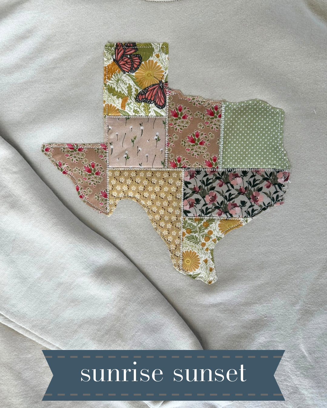 State of Comfort - Patchwork Embroidered Crewneck Sweatshirt