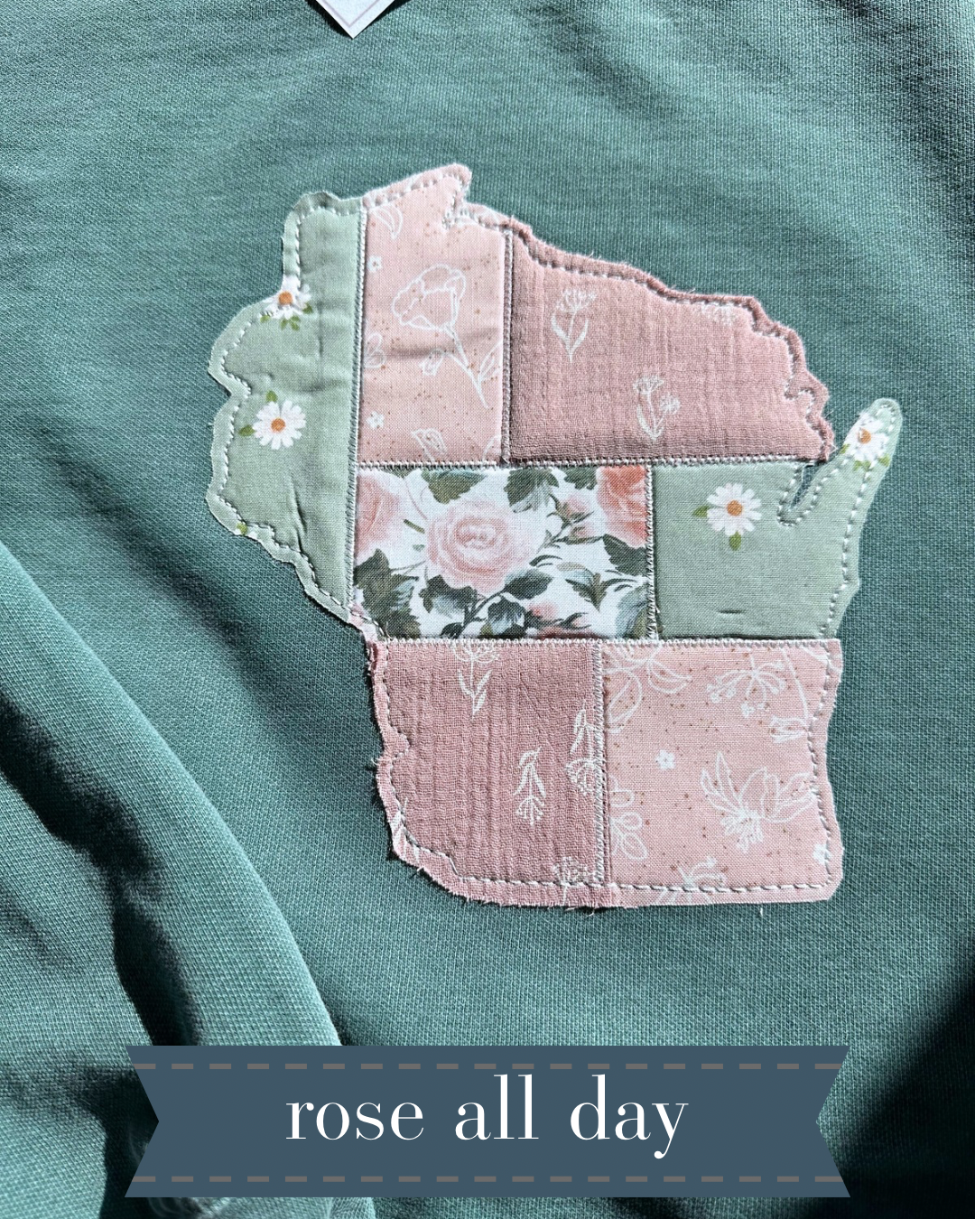 State of Comfort - Patchwork Embroidered Crewneck Sweatshirt