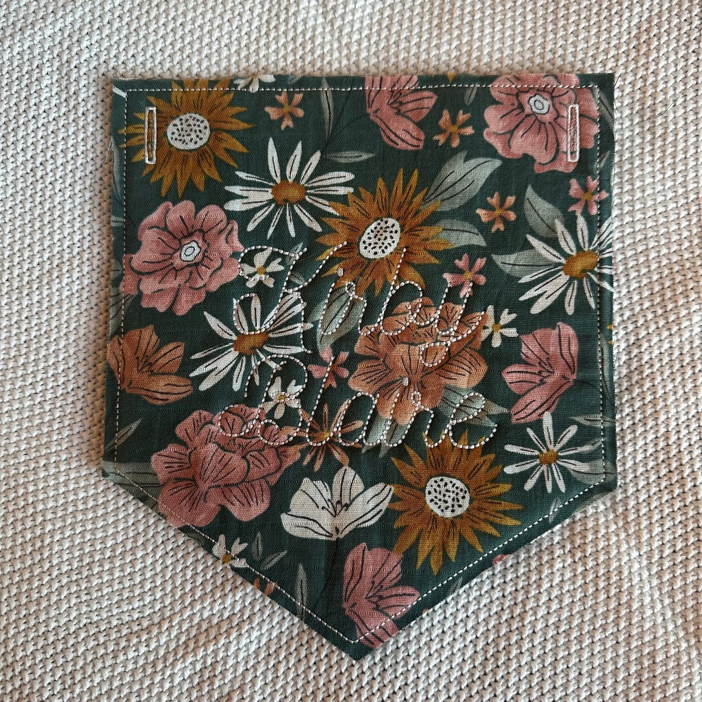 8” Custom Embroidered Pendant Banner