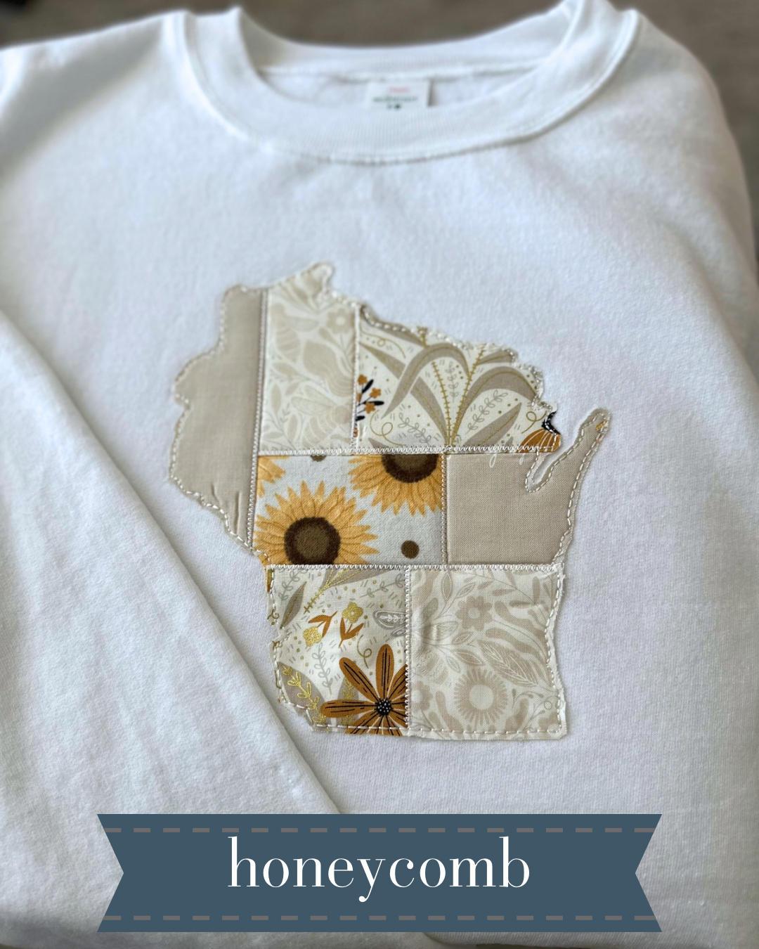 State of Comfort - Patchwork Embroidered Crewneck Sweatshirt