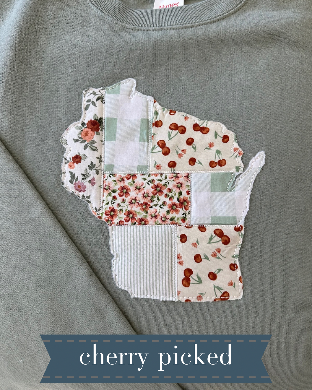 State of Comfort - Patchwork Embroidered Crewneck Sweatshirt