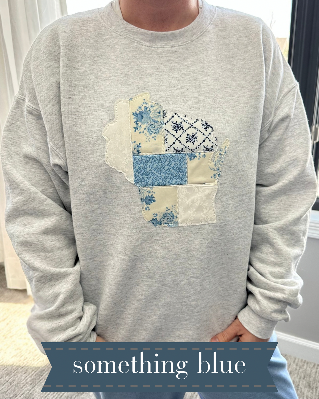 State of Comfort - Patchwork Embroidered Crewneck Sweatshirt