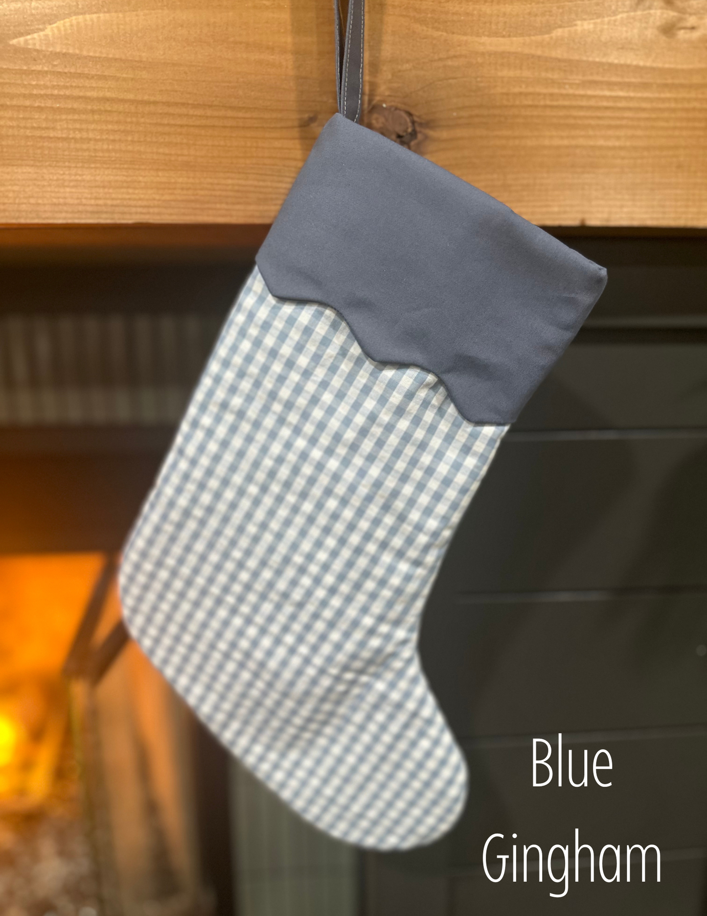 Handmade Christmas Stocking with Custom Name Embroidery – Personalized Holiday Stocking, Made to Order Gift