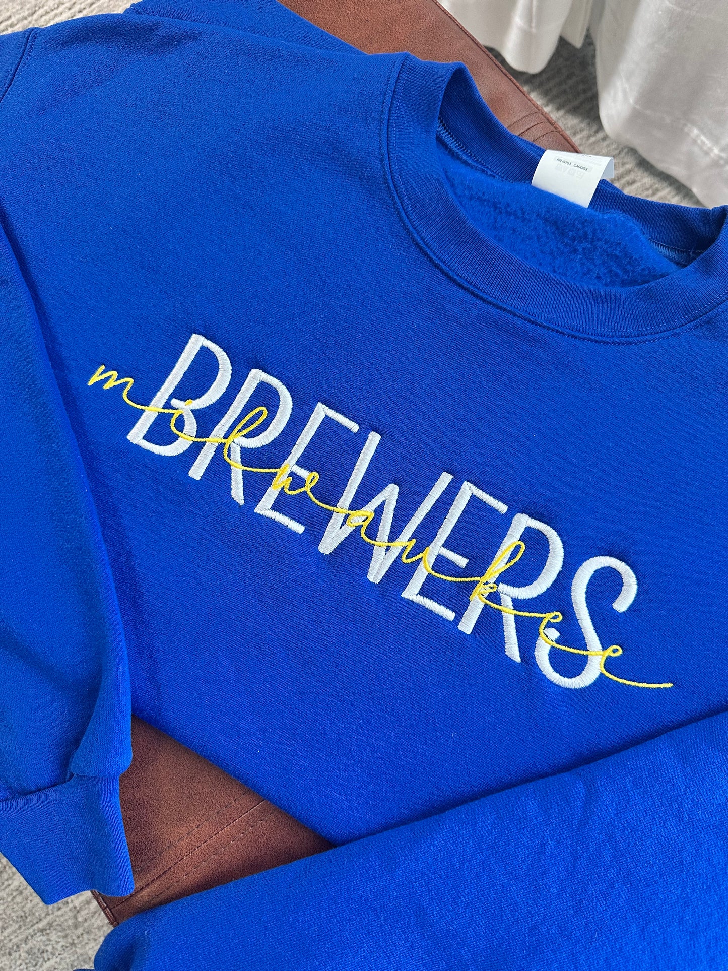 MKE Brewers Script Crewneck