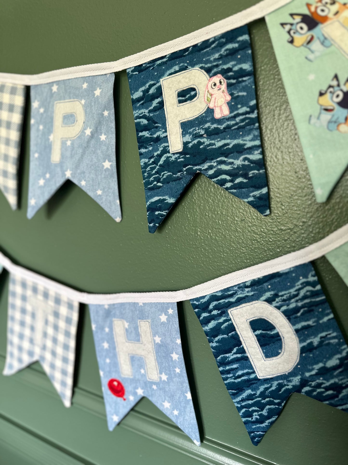 Embroidered Heirloom Birthday Banner - This Episode is Called… Birthday!