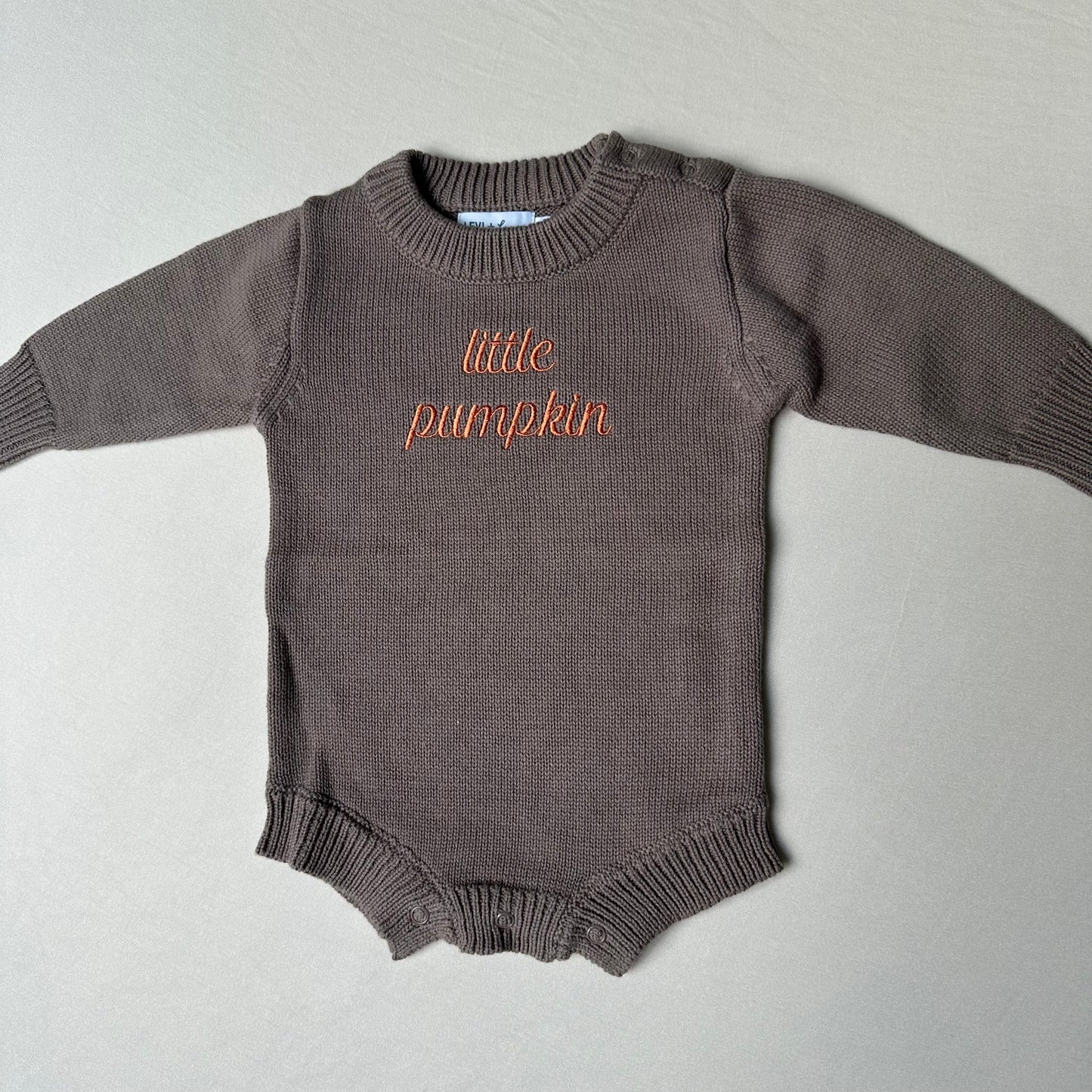 Little Pumpkin Knit Romper