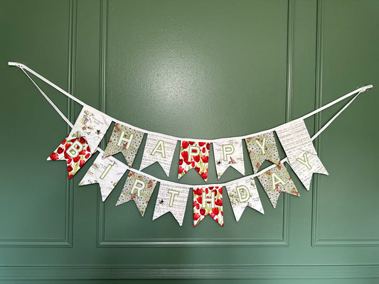 Embroidered Heirloom Birthday Banner - Winnie in the Spring