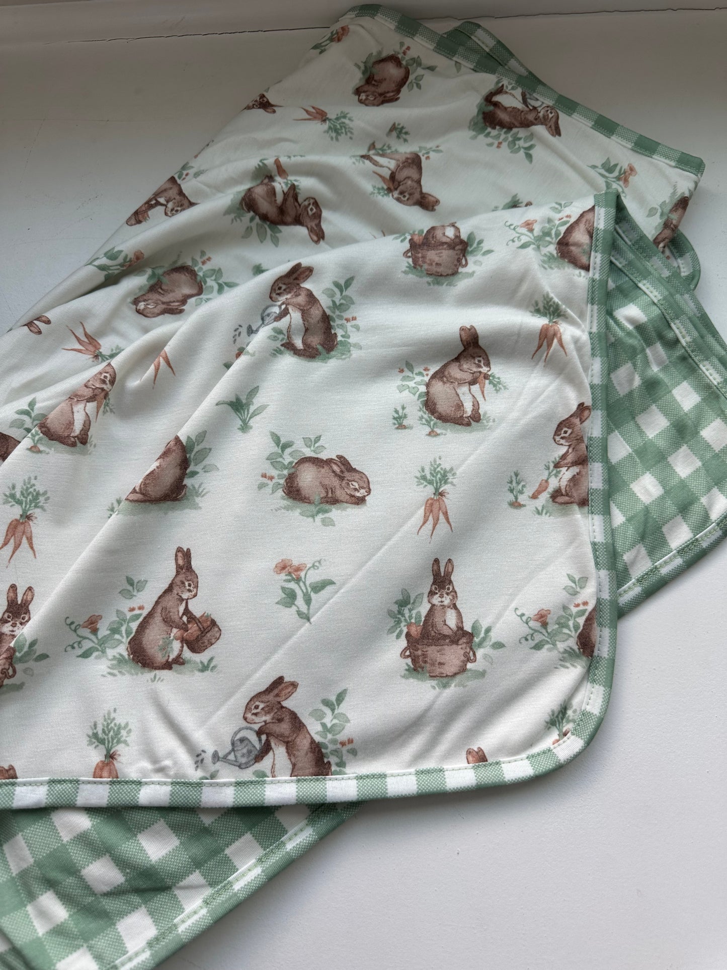 Bamboo Easter Bunny Blanket - Personalization Included