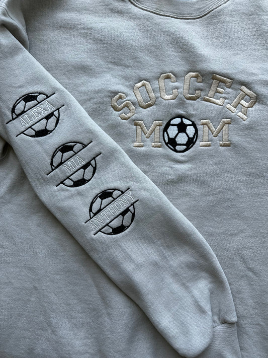 Soccer Mom - Embroidered Crewneck