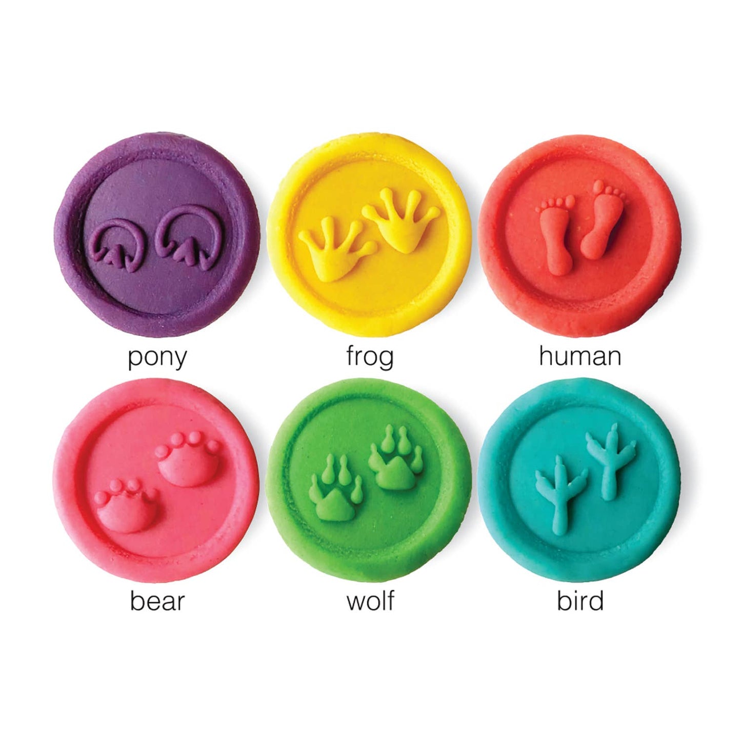 Wooden Dough Stampers - Animal Tracks